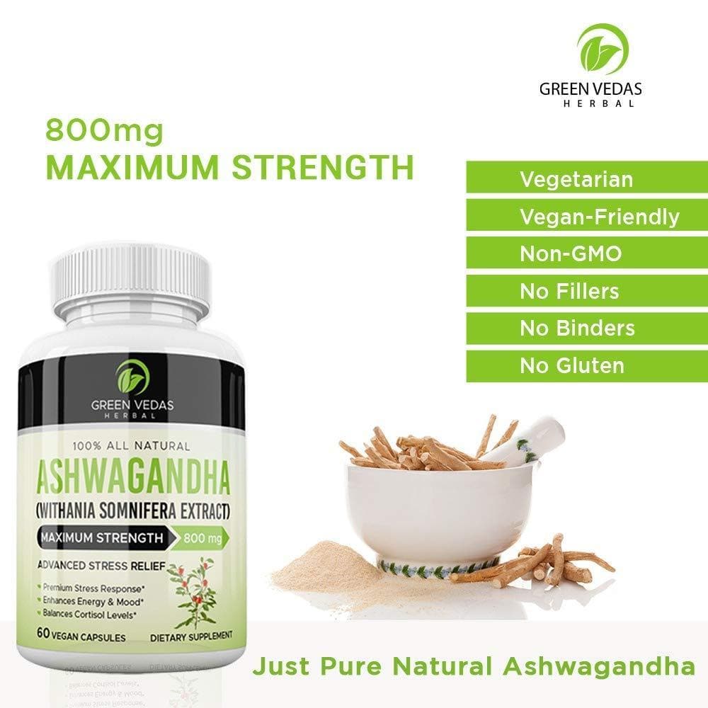 100% Pure Ashwagandha Natural Extract - Green Vedas
