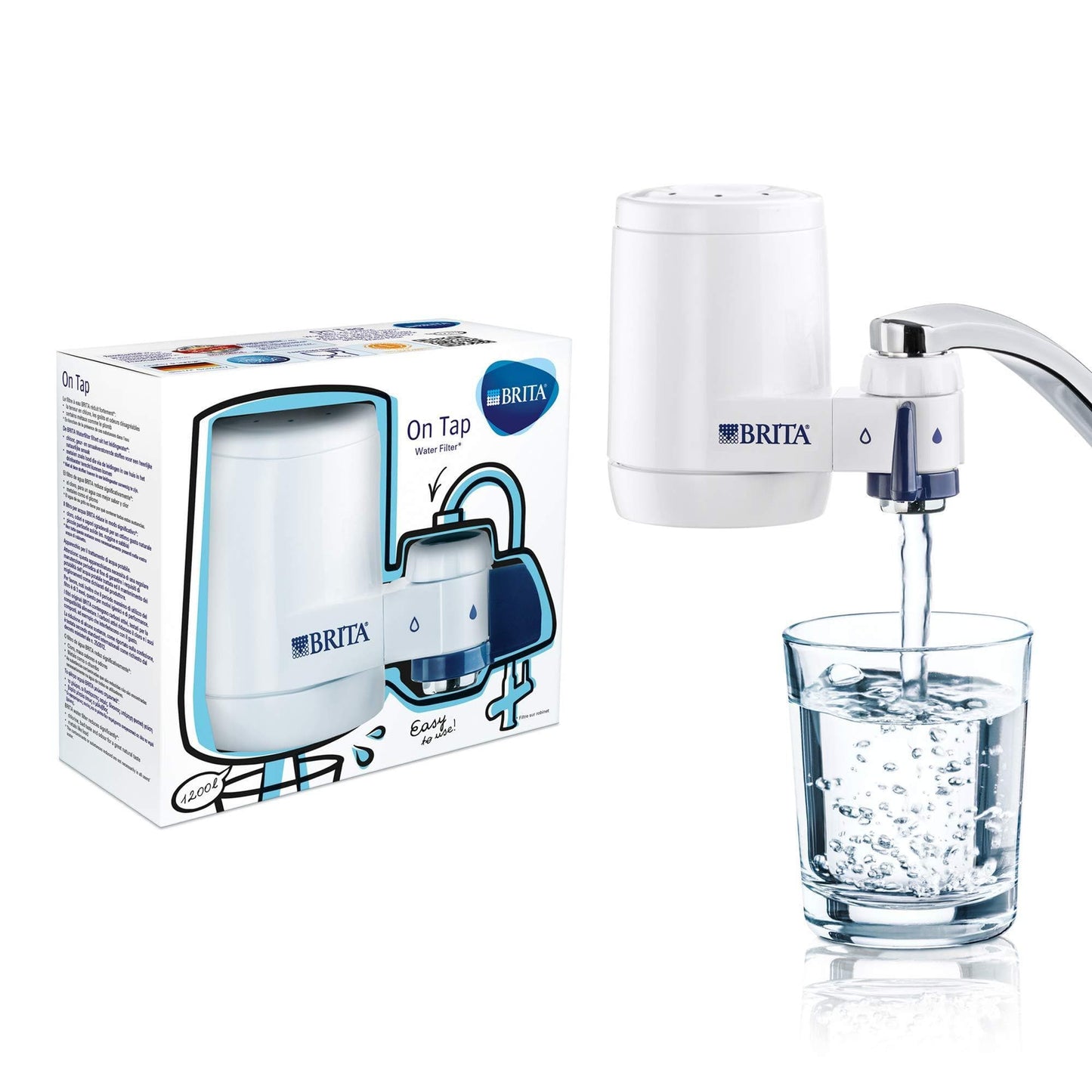 Brita On Tap Water Filtration Filter System Home Office Kitchen Taps Easy to Install - 1,200L-Curavita
