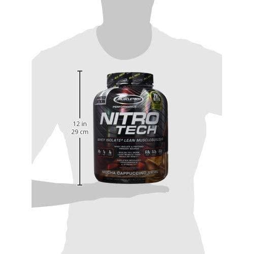 MuscleTech NitroTech Whey Protein Powder, Mocha Cappuccino, 4 Pound-Curavita