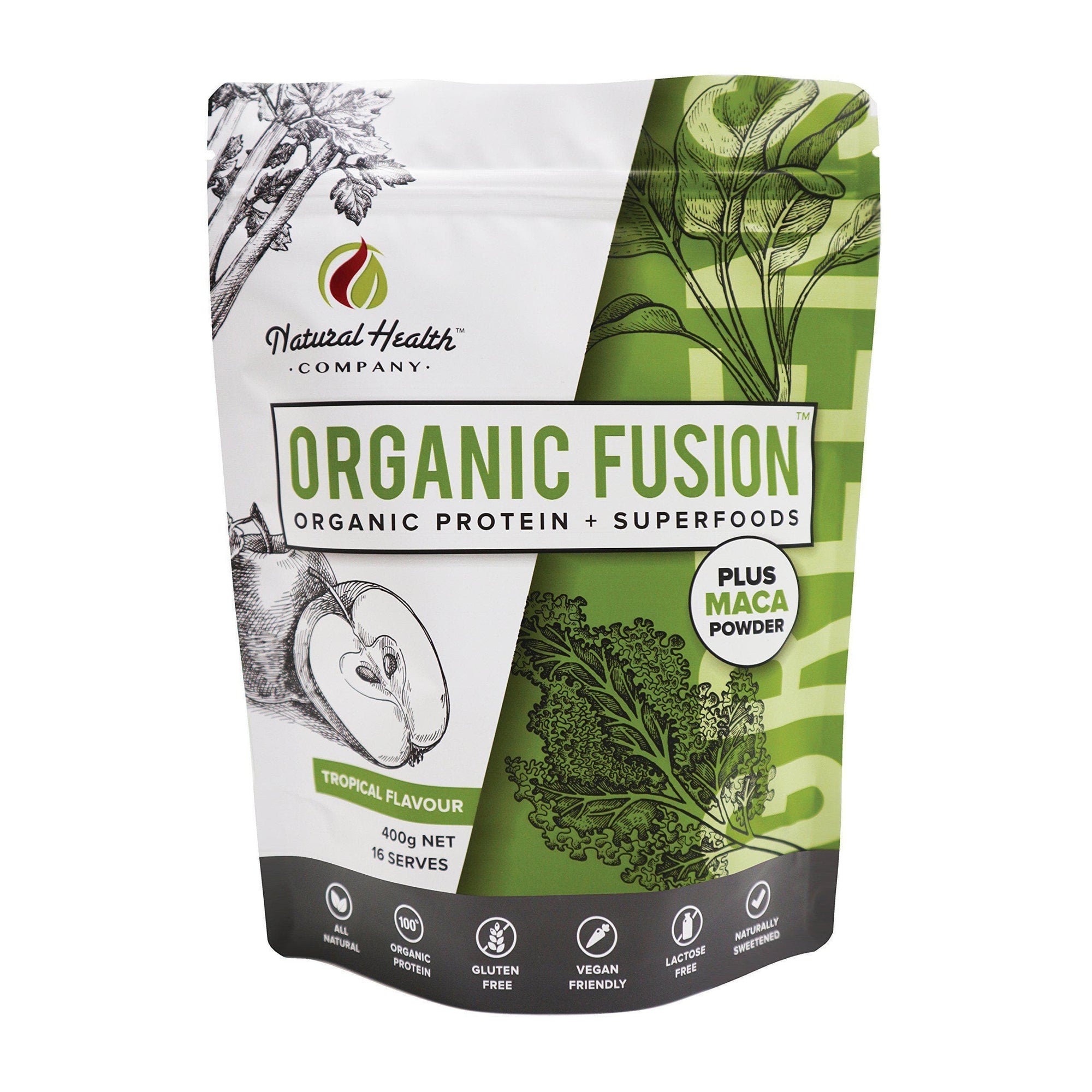 Natural Health Company ORGANIC FUSION, Organic Protein-Curavita