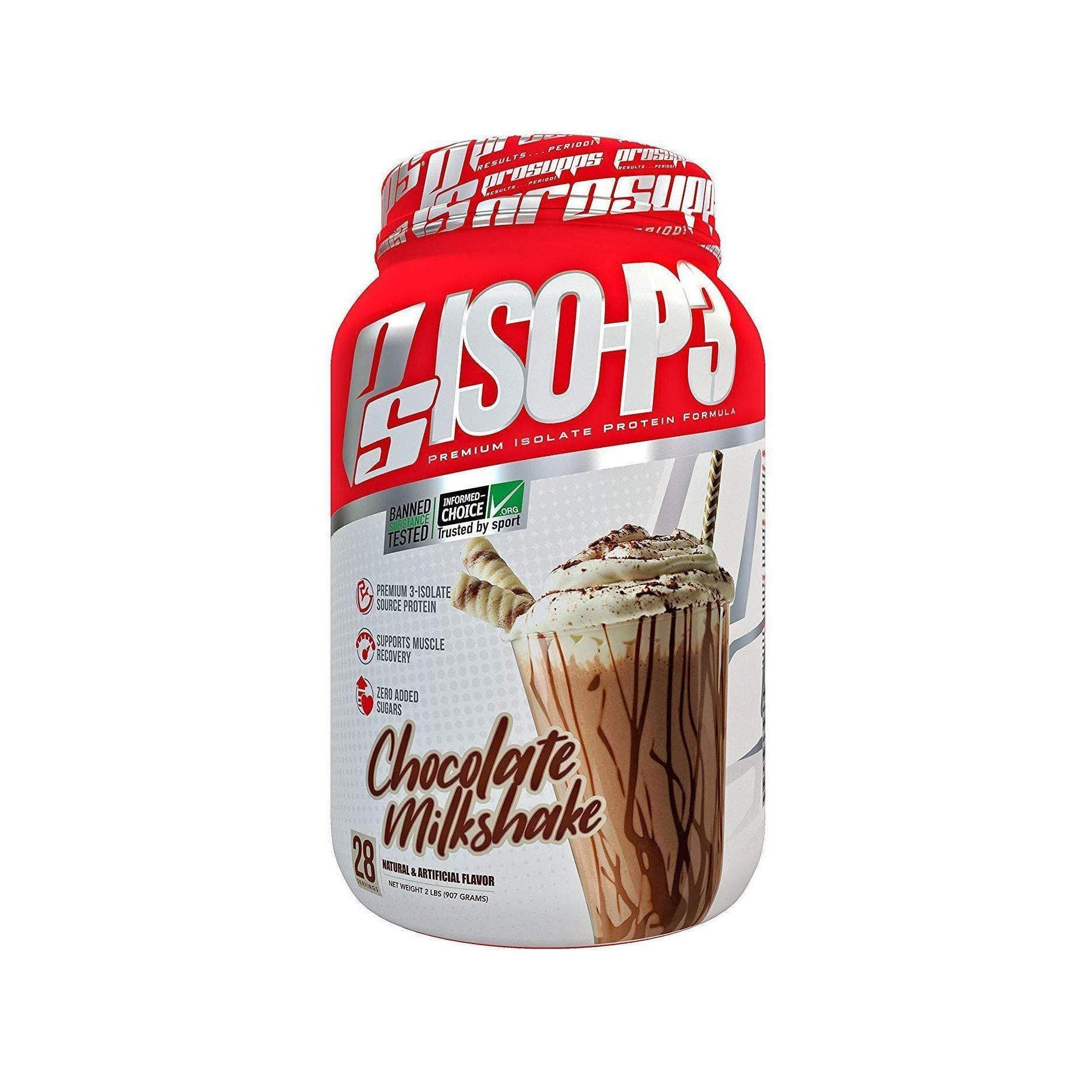 Pro Supps ISO-P3 Premium Isolate Protein Formula, Chocolate Milkshake - 907 Grams-Curavita